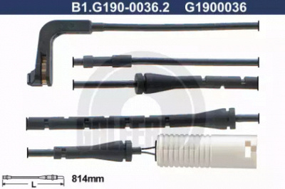 GALFER b1g19000362 -  Сигнализатор, износ тормозных колодок