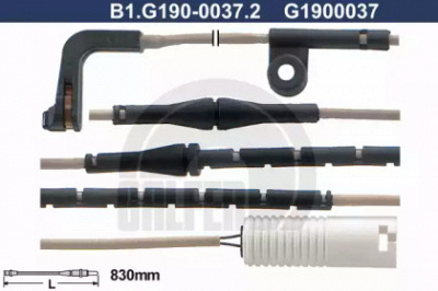 GALFER b1g19000372 -  Сигнализатор, износ тормозных колодок