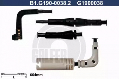 GALFER b1g19000382 -  Сигнализатор, износ тормозных колодок