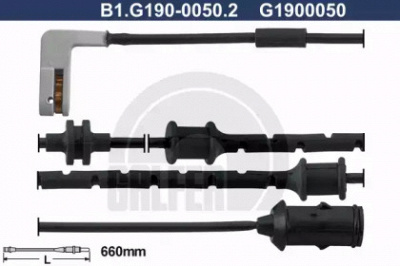 GALFER b1g19000502 -  Сигнализатор, износ тормозных колодок