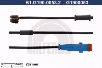 GALFER b1g19000532 -  Сигнализатор, износ тормозных колодок