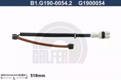GALFER b1g19000542 -  Сигнализатор, износ тормозных колодок