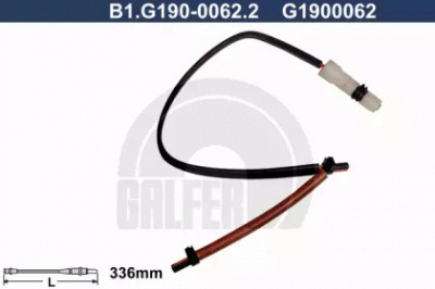 GALFER b1g19000622 -  Сигнализатор, износ тормозных колодок