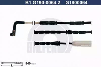 GALFER b1g19000642 -  Сигнализатор, износ тормозных колодок