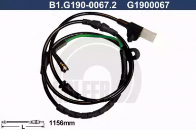 GALFER b1g19000672 -  Сигнализатор, износ тормозных колодок