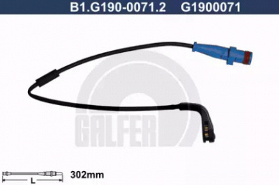 GALFER b1g19000712 -  Сигнализатор, износ тормозных колодок