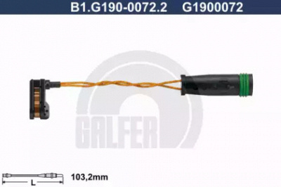 GALFER b1g19000722 -  Сигнализатор, износ тормозных колодок