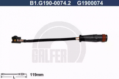 GALFER b1g19000742 -  Сигнализатор, износ тормозных колодок