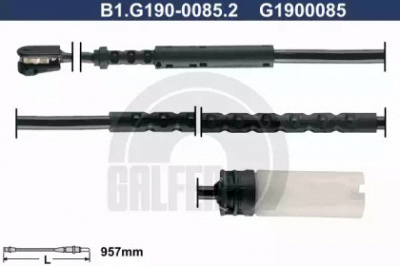 GALFER b1g19000852 -  Сигнализатор, износ тормозных колодок