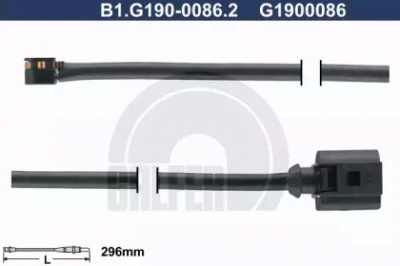 GALFER b1g19000862 -  Сигнализатор, износ тормозных колодок
