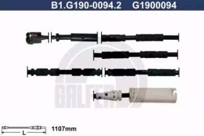 GALFER b1g19000942 -  Сигнализатор, износ тормозных колодок