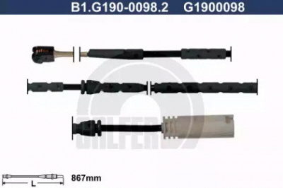 GALFER b1g19000982 -  Сигнализатор, износ тормозных колодок