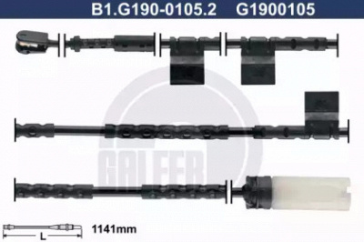 GALFER b1g19001052 -  Сигнализатор, износ тормозных колодок
