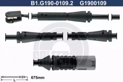 GALFER b1g19001092 -  Сигнализатор, износ тормозных колодок