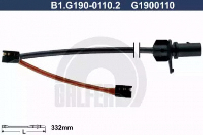 GALFER b1g19001102 -  Датчик износа передних тормозных колодок