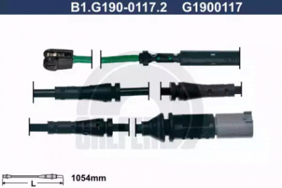 GALFER b1g19001172 -  Сигнализатор, износ тормозных колодок