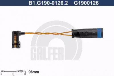 GALFER b1g19001262 -  Сигнализатор, износ тормозных колодок