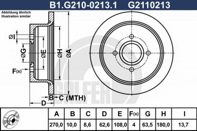 GALFER b1g21002131 -  Тормозной диск