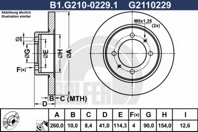 GALFER b1g21002291 -  Тормозной диск