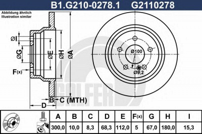 GALFER b1g21002781 -  Тормозной диск