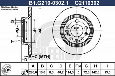 GALFER b1g21003021 -  Тормозной диск