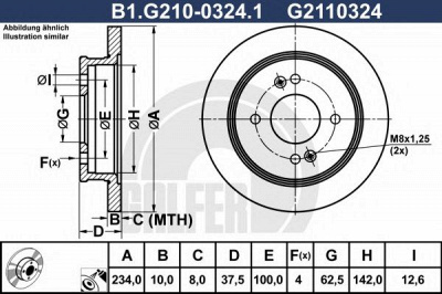 GALFER b1g21003241 -  Тормозной диск