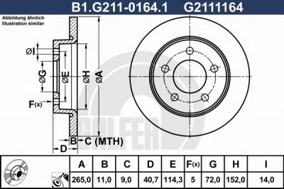 GALFER b1g21101641 -  Тормозной диск