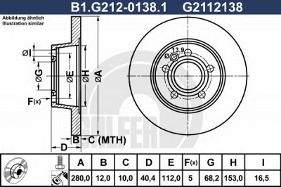 GALFER b1g21201381 -  Тормозной диск
