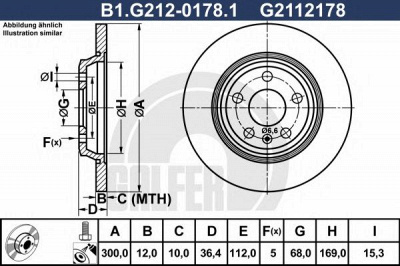 GALFER b1g21201781 -  Тормозной диск