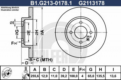 GALFER b1g21301781 -  Тормозной диск