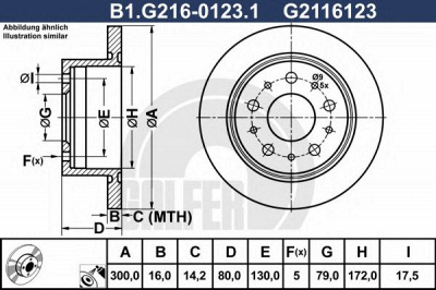 GALFER b1g21601231 -  Тормозной диск