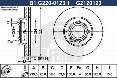 GALFER b1g22001231 -  Тормозной диск
