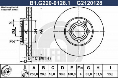 GALFER b1g22001281 -  Тормозной диск