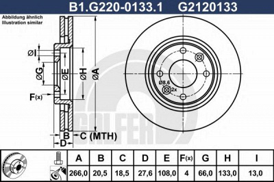 GALFER b1g22001331 -  Тормозной диск