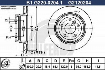 GALFER b1g22002041 -  Тормозной диск