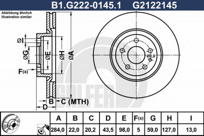 GALFER b1g22201451 -  Тормозной диск