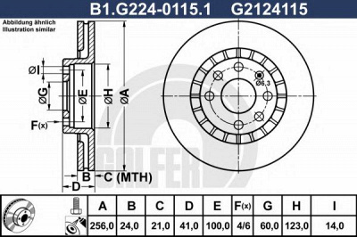 GALFER b1g22401151 -  Тормозной диск