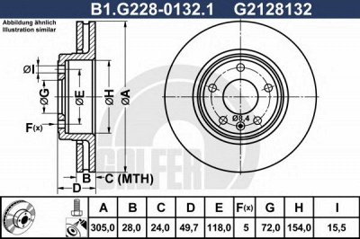 GALFER b1g22801321 -  Тормозной диск