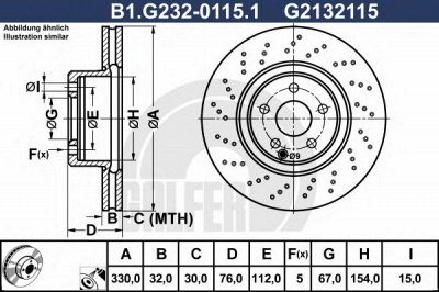 GALFER b1g23201151 -  Тормозной диск