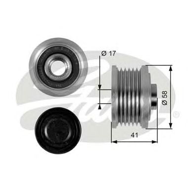 GATES oap7052 -  Механизм свободного хода генератора