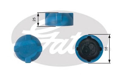 GATES rc203 -  Крышка, резервуар охлаждающей жидкости