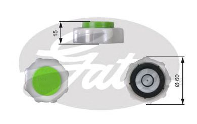 GATES rc209 -  Крышка, резервуар охлаждающей жидкости