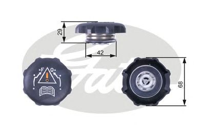 GATES rc239 -  Крышка, резервуар охлаждающей жидкости