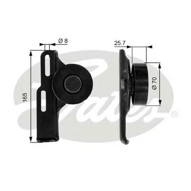 GATES t36035 -  Натяжной ролик, поликлиновой  ремень