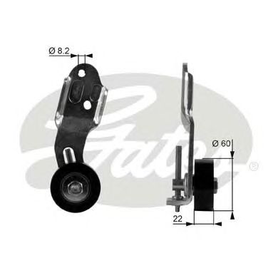 GATES t36108 -  Натяжной ролик, поликлиновой  ремень