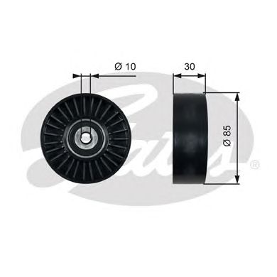 GATES t36482 -  Паразитный / ведущий ролик, поликлиновой ремень