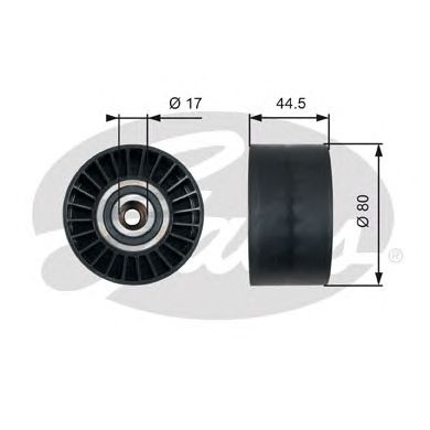 GATES t36509 -  Паразитный / ведущий ролик, поликлиновой ремень