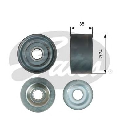 GATES t36535 -  РОЛИК НАПРАВЛЯЮЩИЙ MB ACTROS/AXOR OM 457 LA; MERCE