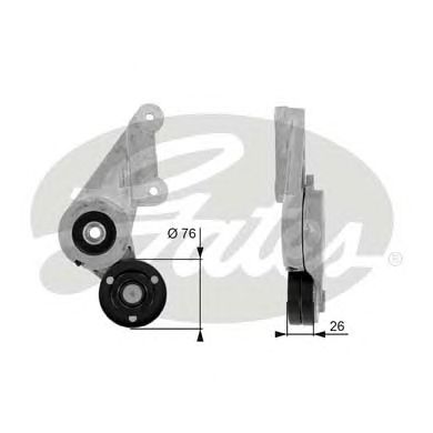 GATES t38304 -  Натяжной ролик, поликлиновой  ремень