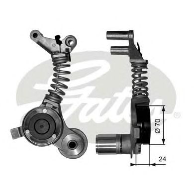 GATES t38406 - Амортизатор, поликлиновой ремень